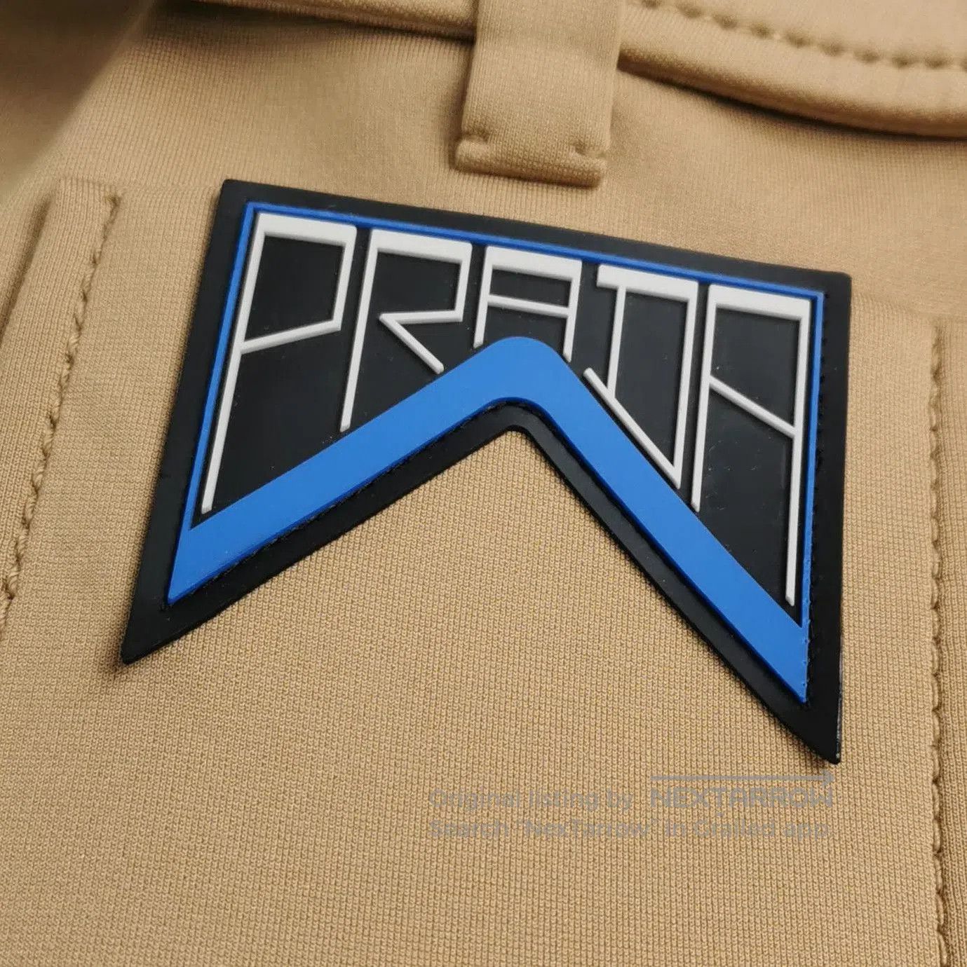 Prada Prada Logo Half Skirt in Beige . Size 41" - 2 Thumbnail