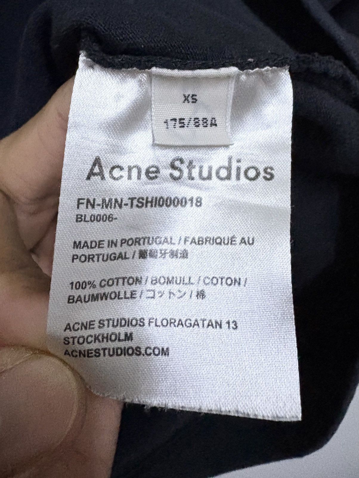 Acne Studios 2000's Acne Studios Stockholm Center Black T-Shirt Size US M / EU 48-50 / 2 - 8 Thumbnail