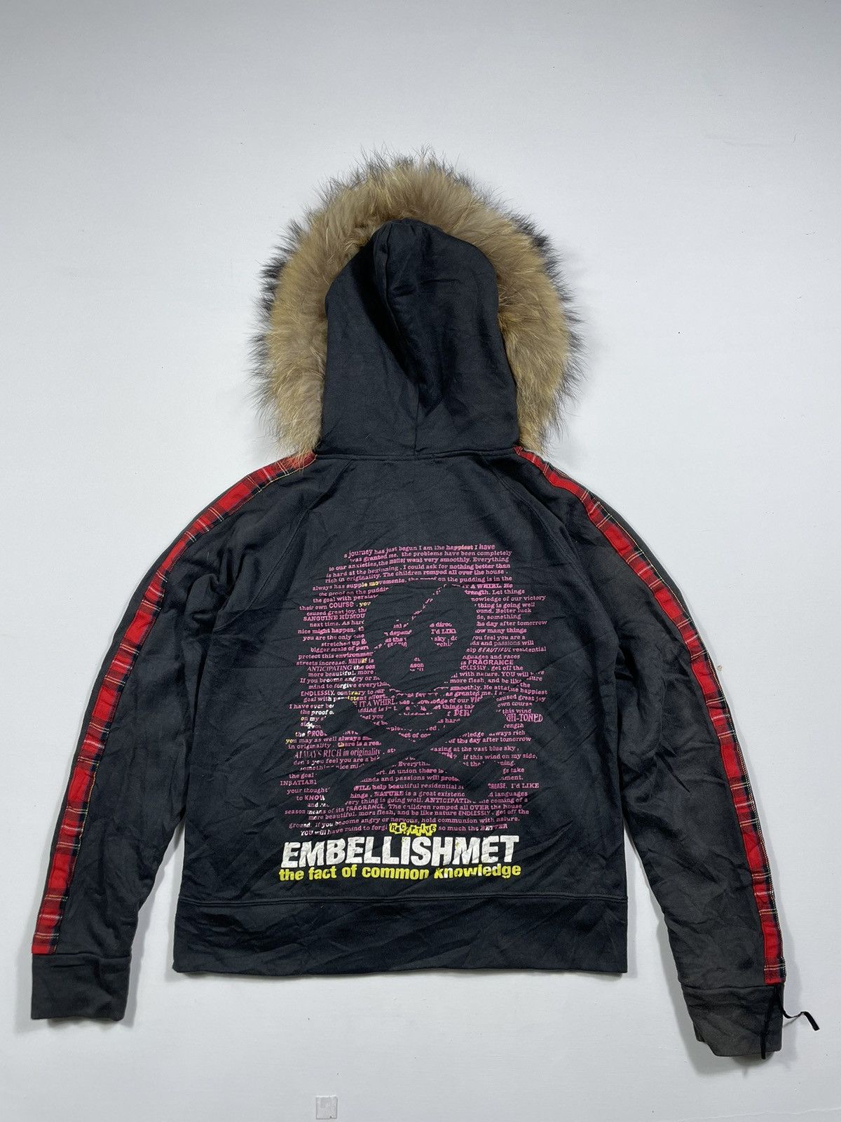 If Six Was Nine Receptive poem skull Black faded Fur Hoodie style Size US S / EU 44-46 / 1 - 2 Thumbnail
