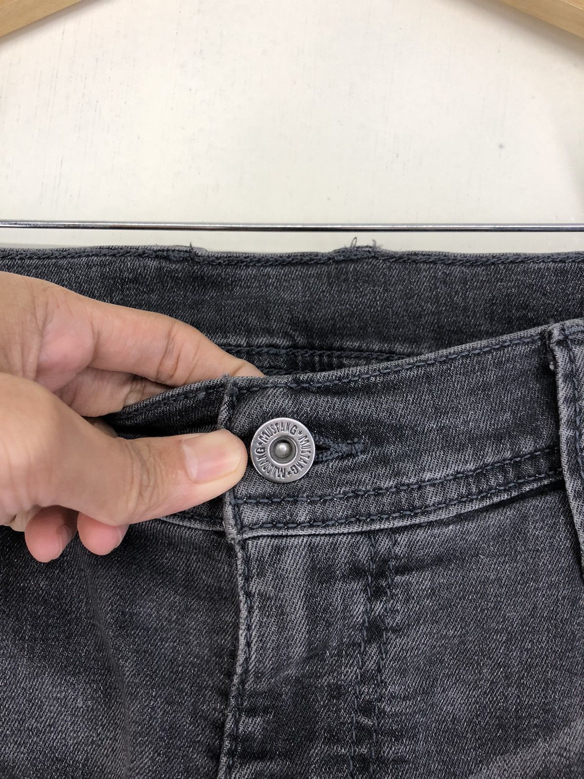 Mustang 90s Mustang True Denim Faded Black Jeans Size US 34 / EU 50 - 4 Thumbnail