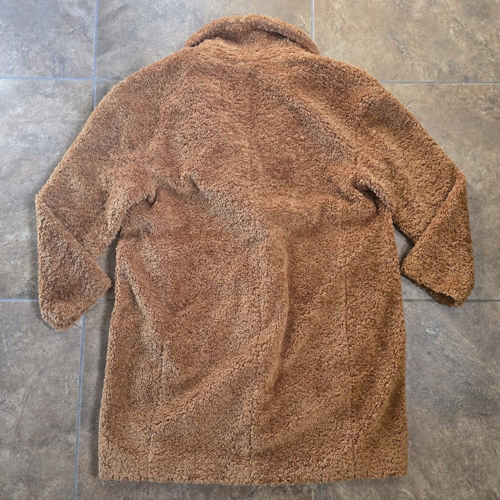 Designer Ginger Rust |HALOGEN x ATLANTIC-PACIFIC| Teddy Longline Coat Size M / US 6-8 / IT 42-44 - 2 Thumbnail