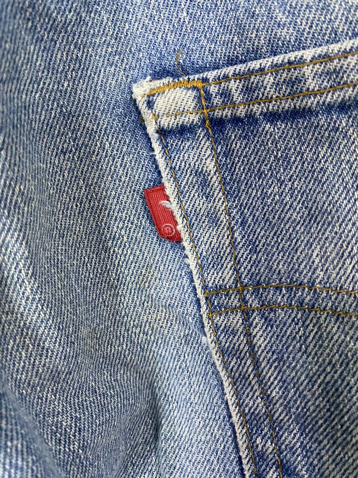 Levi's Vintage 70s 1501-0117 single R denim W35 distressed Size US 35 - 8 Thumbnail
