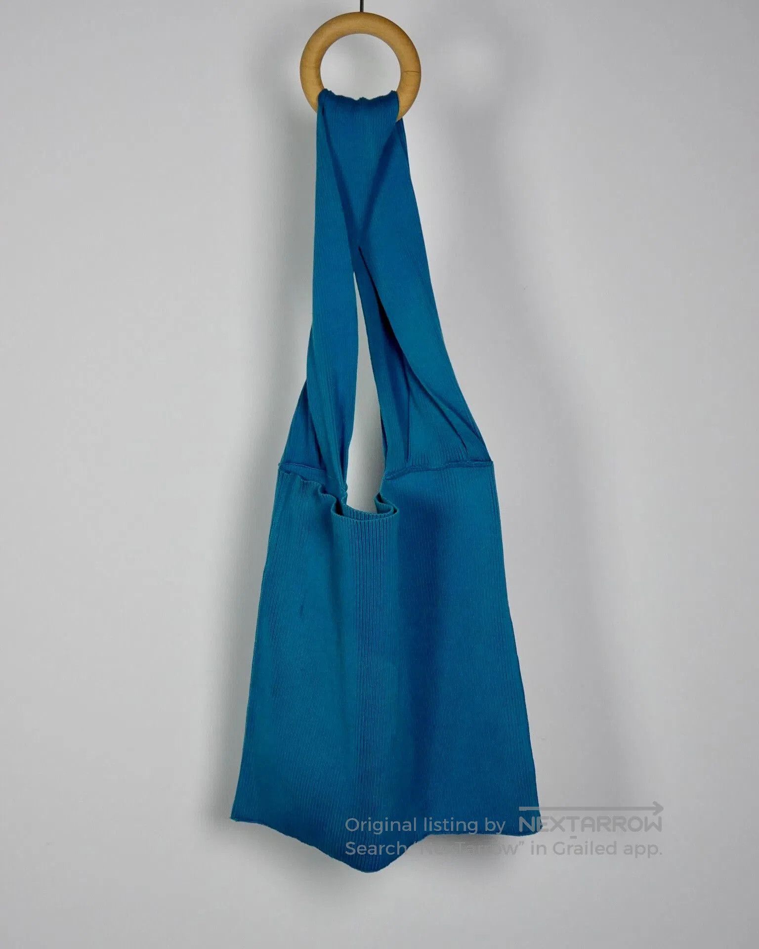 Pervert Blue Twisted Knit Bag by PERVERZE. Size ONE SIZE - 5 Thumbnail