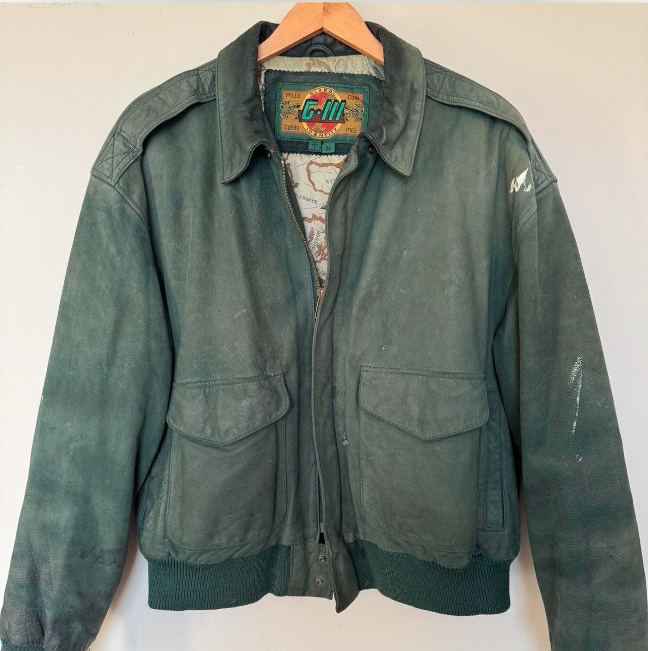 Other VINTAGE GREEN LEATHER JACKET Size US M / EU 48-50 / 2 - 1 Thumbnail