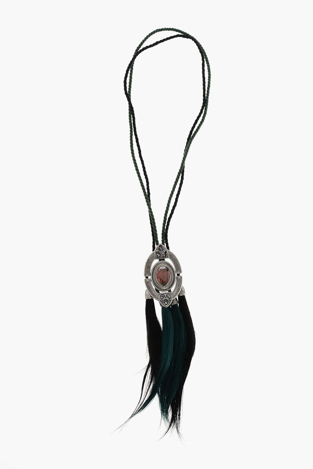Dsquared2 Maxi Necklace with Stone and Tassels Size ONE SIZE - 1 Thumbnail