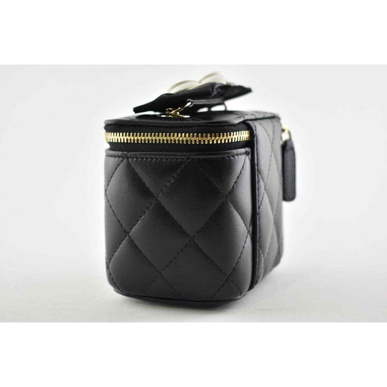 Chanel Chanel Mini Black Camellia Classic Gold Crossbody Bag Size ONE SIZE - 9 Thumbnail