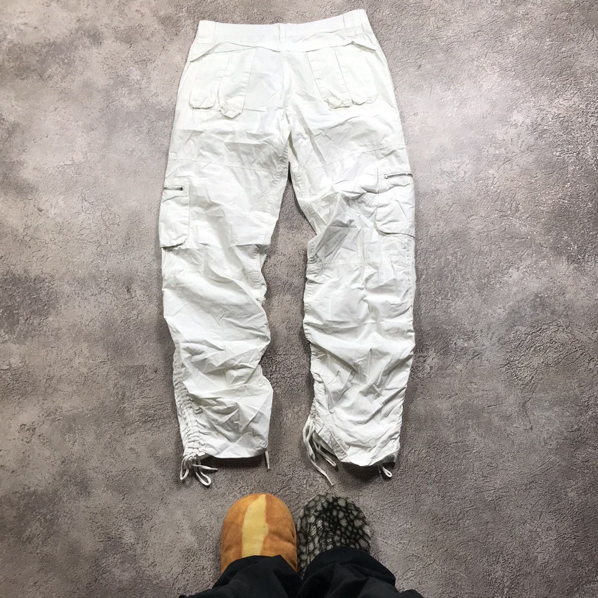 Vintage Y2K Baggy Distressed Cargo Pants Techwear Streetwear Logo 29 Size 29" - 6 Thumbnail