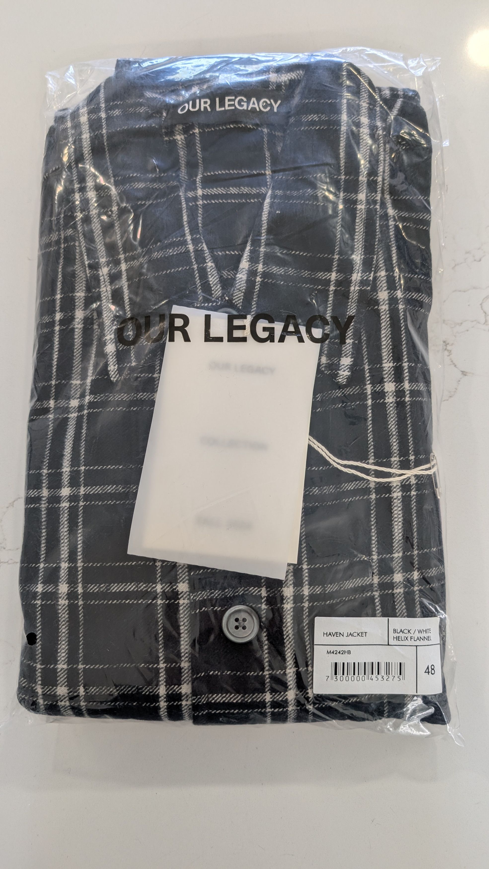 Our Legacy Our Legacy Haven Jacket Black White Helix Flannel Size 48 Size US M / EU 48-50 / 2 - 6 Thumbnail