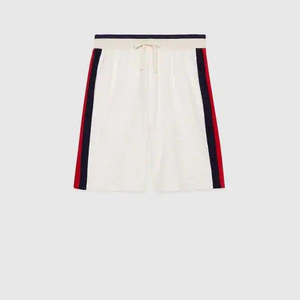 Gucci o1la5ras0426 Cotton Blend Shorts in White Size US 30 / EU 46 - 1 Thumbnail