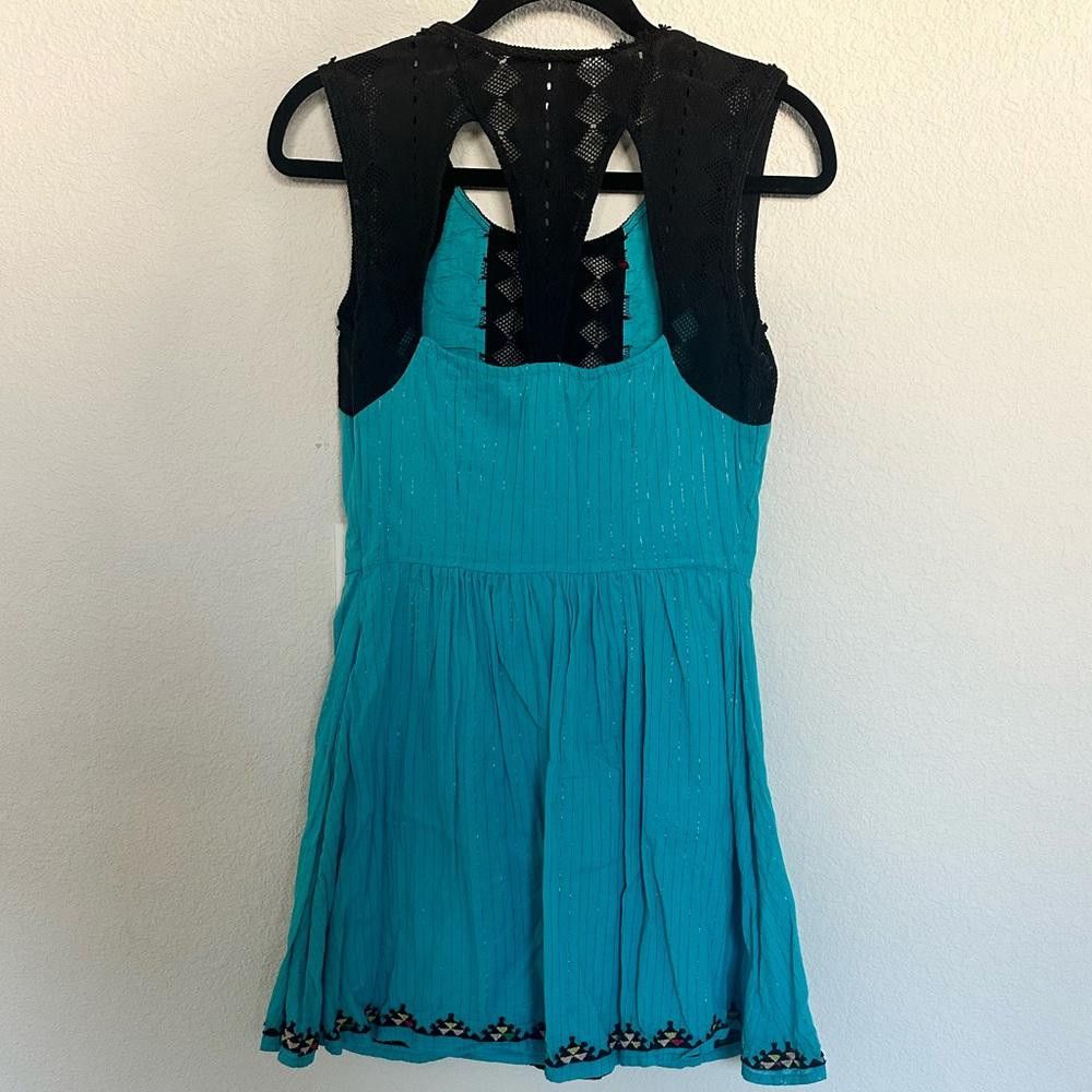 Free People Free People Water Lily Embroidered Turquoise Blue Dress 4 Size S / US 4 / IT 40 - 7 Thumbnail