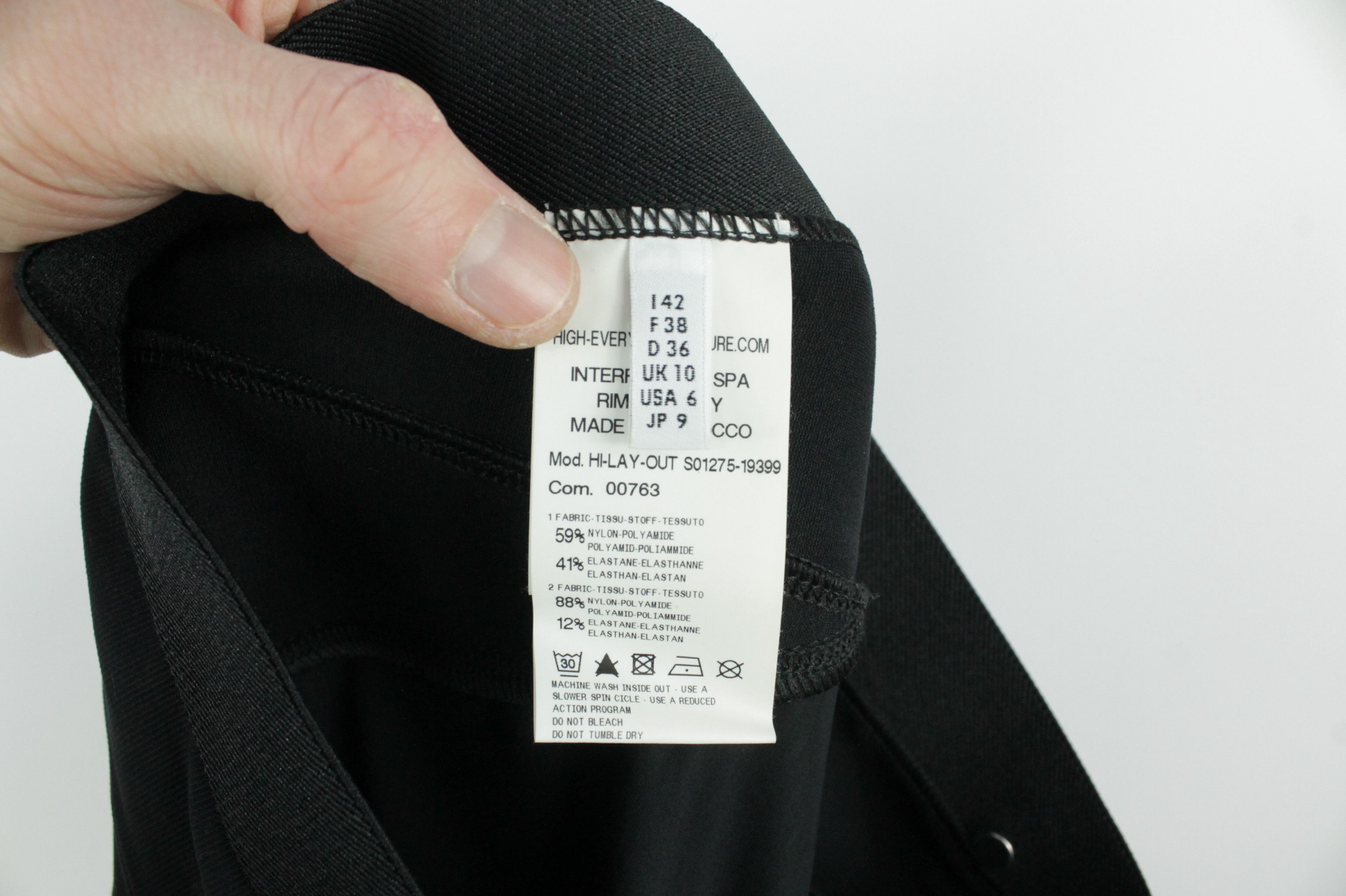 Designer HIGH Tech Everyday Couture Hi-Lay-Out Black Nylon Leggings Size 28" / US 6 / IT 42 - 9 Thumbnail