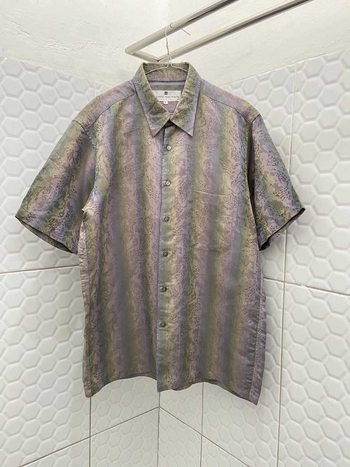 Balmain × Pierre Balmain Vintage Pierre Balmain Button Up Shirt Size US L / EU 52-54 / 3 - 1 Thumbnail