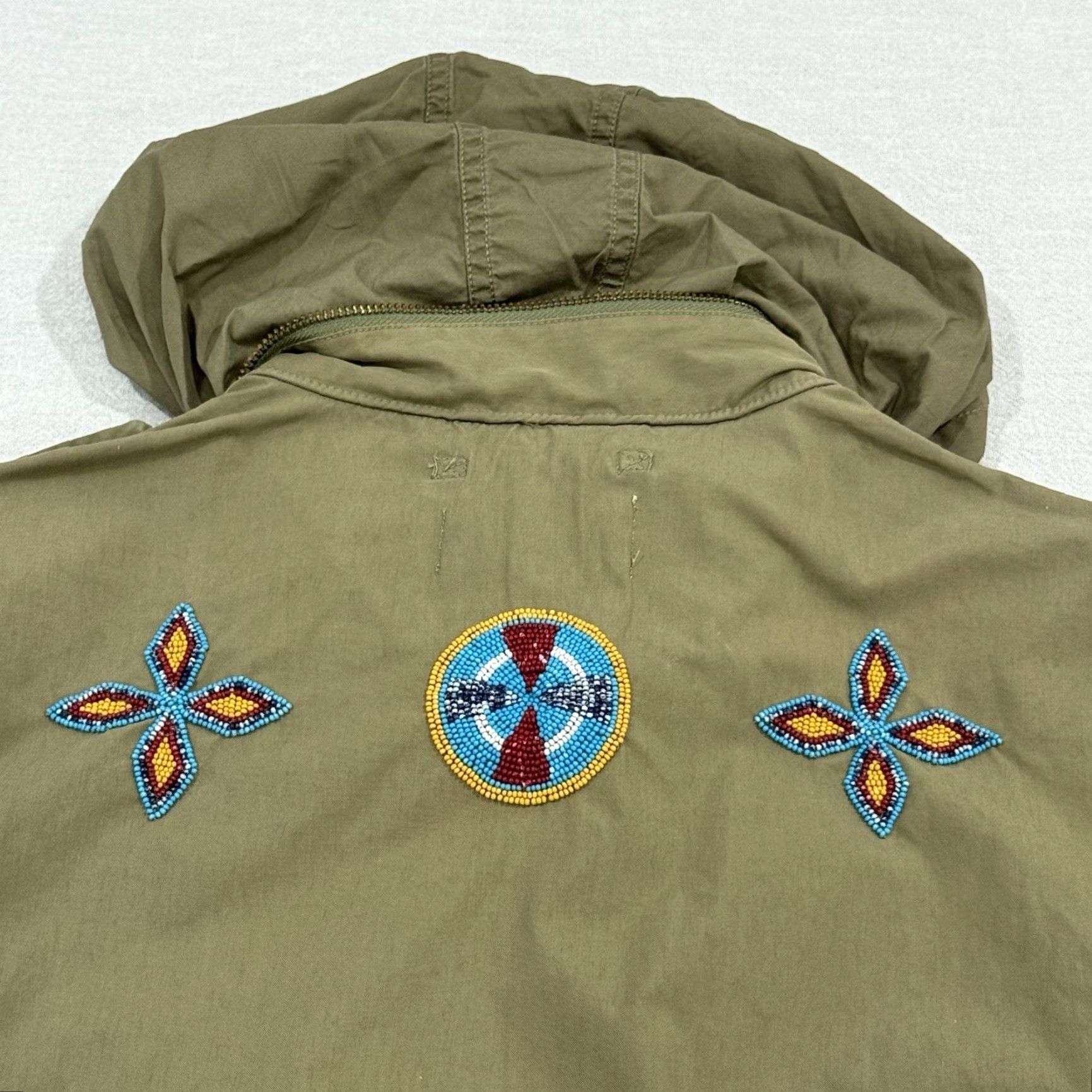 Ralph Lauren VINTAGE Ralph Lauren Women’s Military M65 Field Jacket Beaded Packable Green Medium Denim & Supply Skull Womens Jacket Size L / US 10 / IT 46 - 7 Thumbnail
