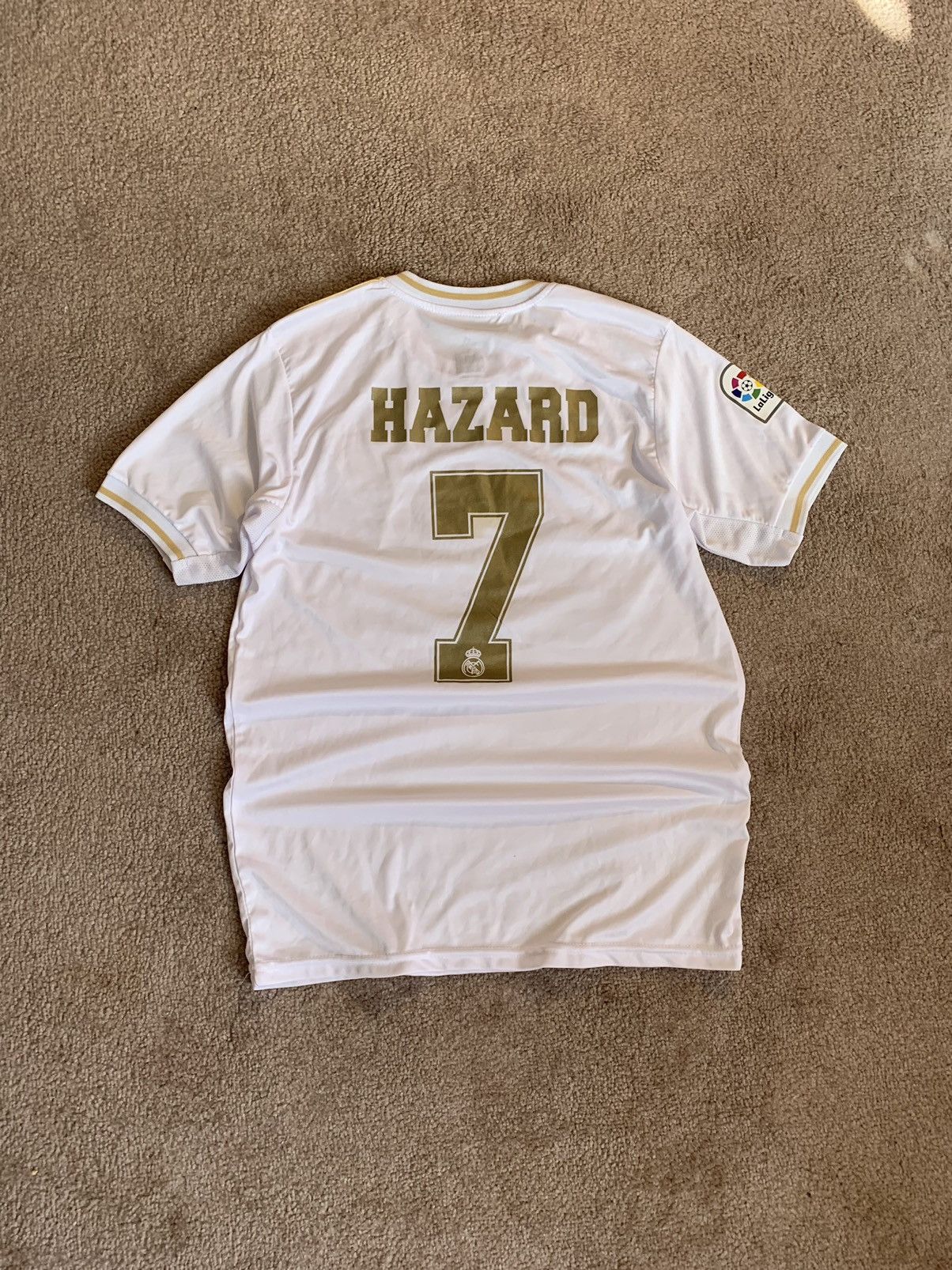 Adidas Adidas Real Madrid Gold Home Jersey Eden Hazard | Grailed