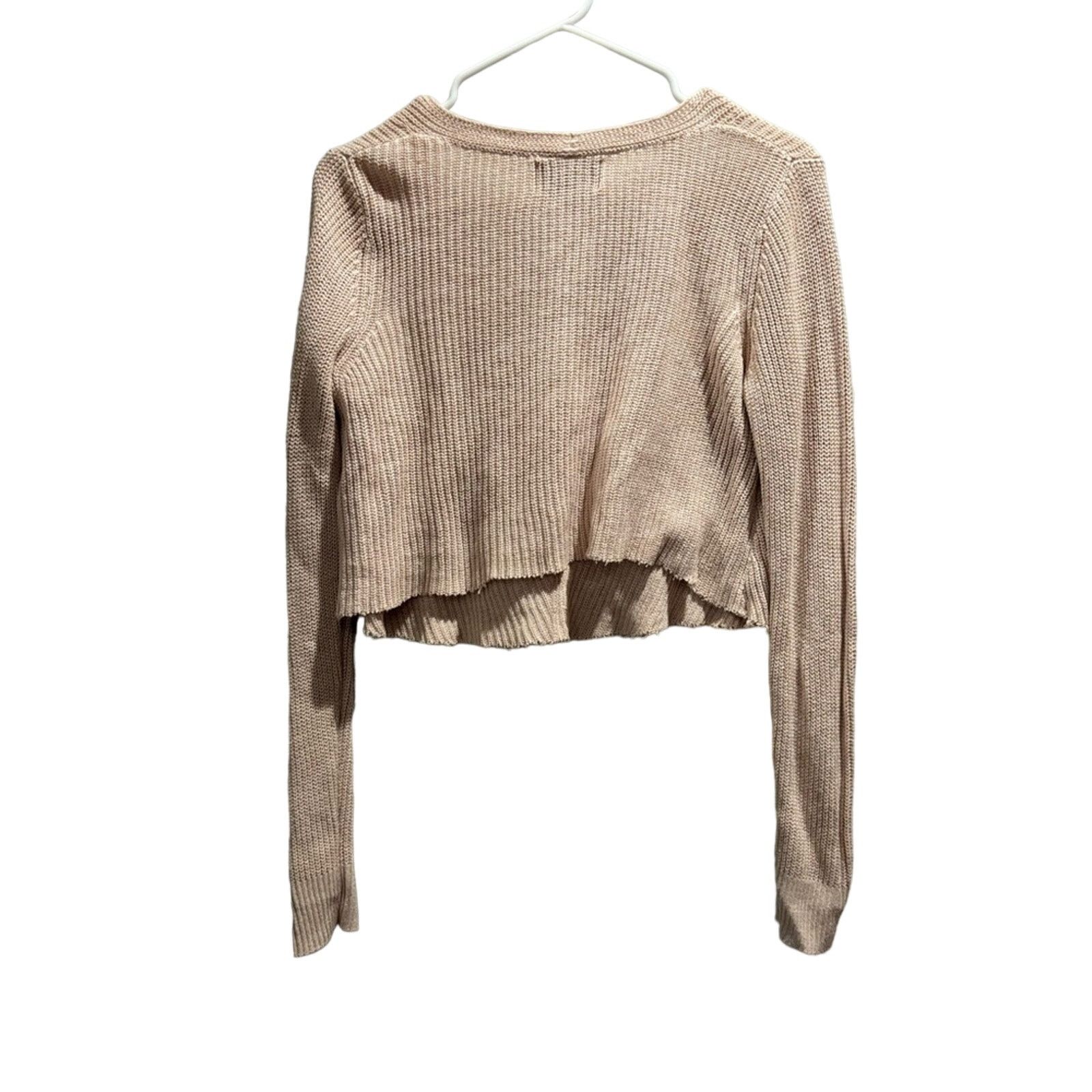 Old Navy OLD NAVY Women’s Oatmeal Cropped Knit Sweater Sz S Size S / US 4 / IT 40 - 3 Thumbnail