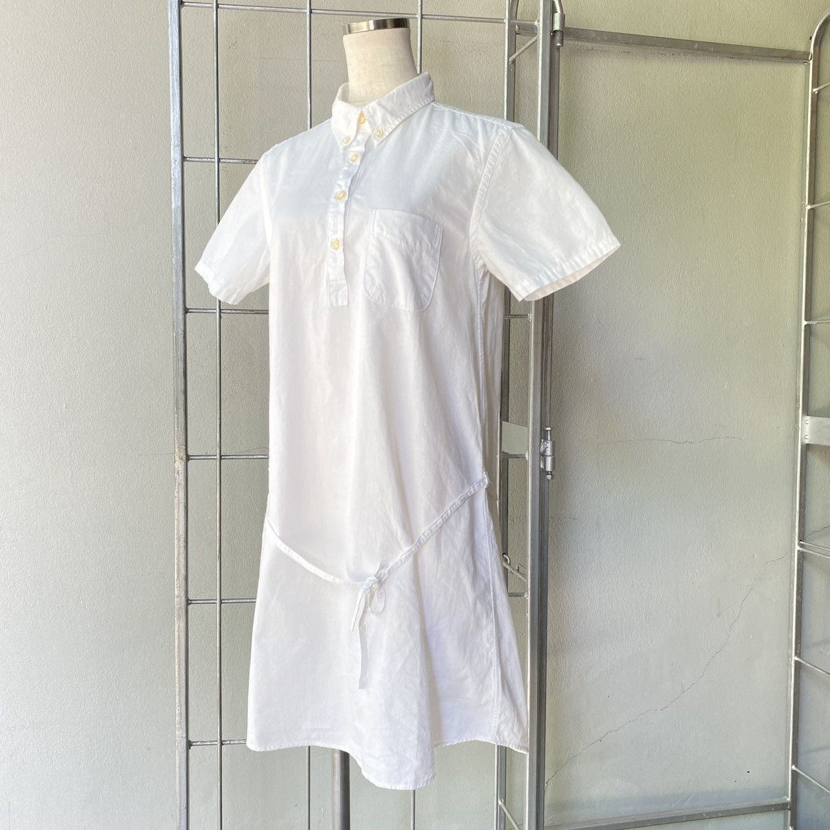Orslow Orslow White Collared Button Dress Size XS / US 0-2 / IT 36-38 - 8 Thumbnail