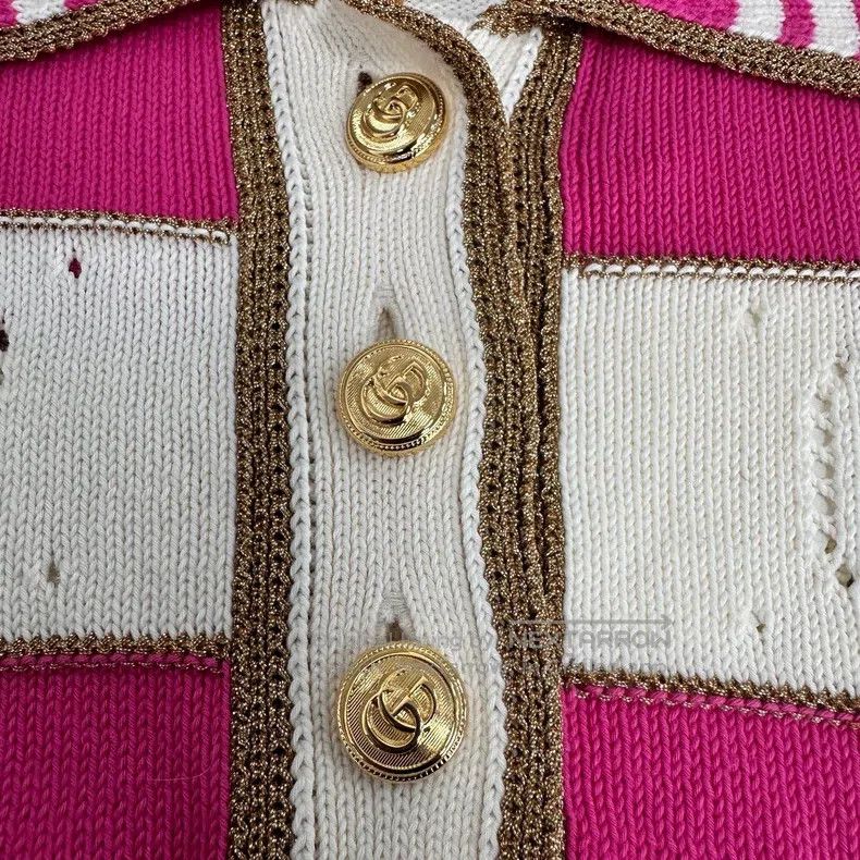 Gucci Gucci Striped loose casual knitted sweater short sleeves Size XS / US 0-2 / IT 36-38 - 3 Thumbnail