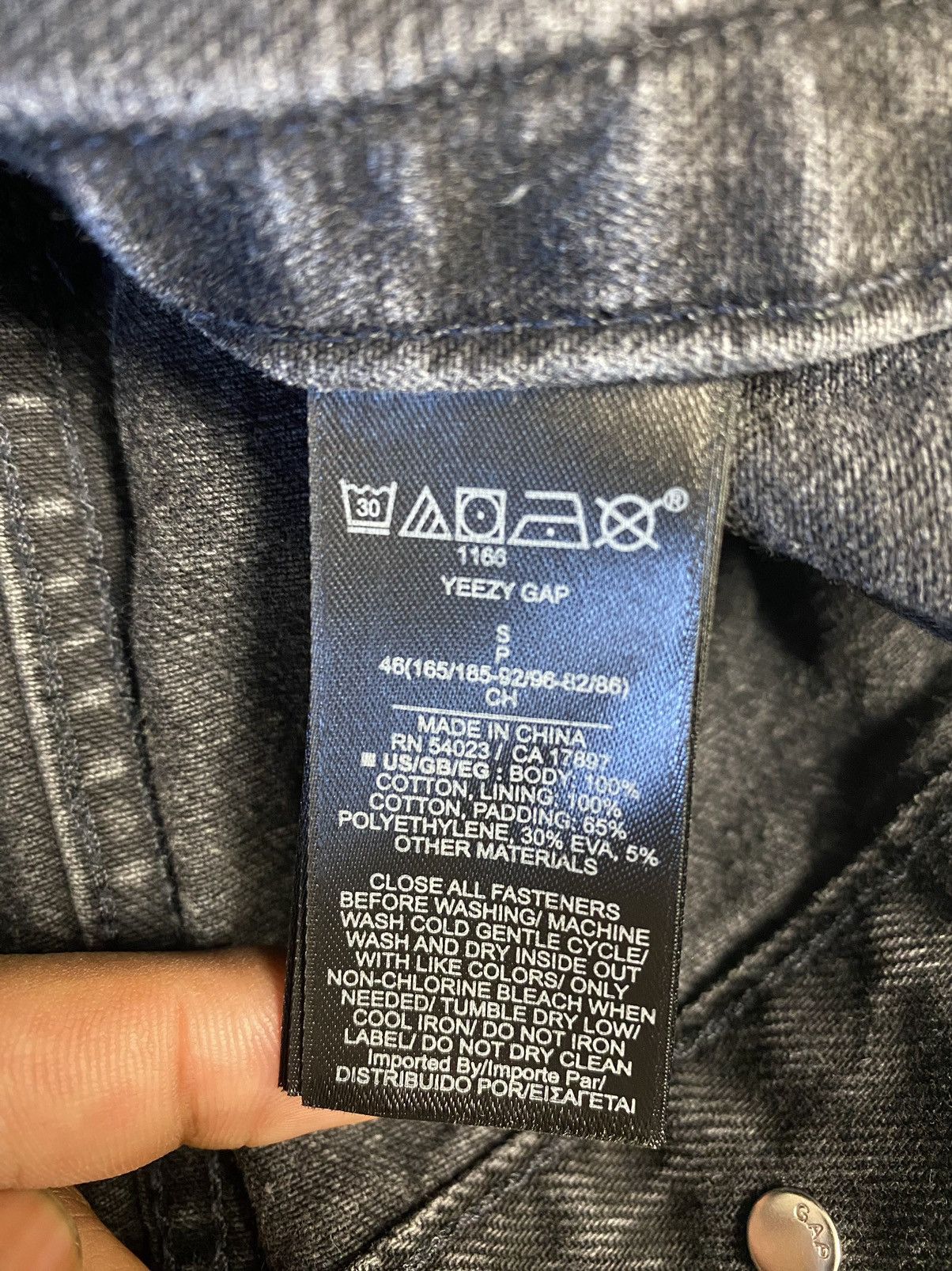 Gap × Kanye West Yeezy Gap Engineered By Balenciaga Padded Denim Jacket Size US S / EU 44-46 / 1 - 3 Thumbnail