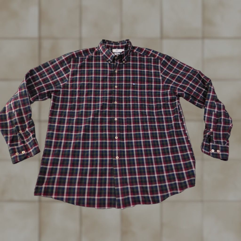 Southern Tide Southern Tide Shirt Mens XL Plaid Button-Down Classic Fit Blue Red Embroidered Fish Pocket Long Sleeve Button-Up Casual Preppy Size US XL / EU 56 / 4 - 1 Thumbnail