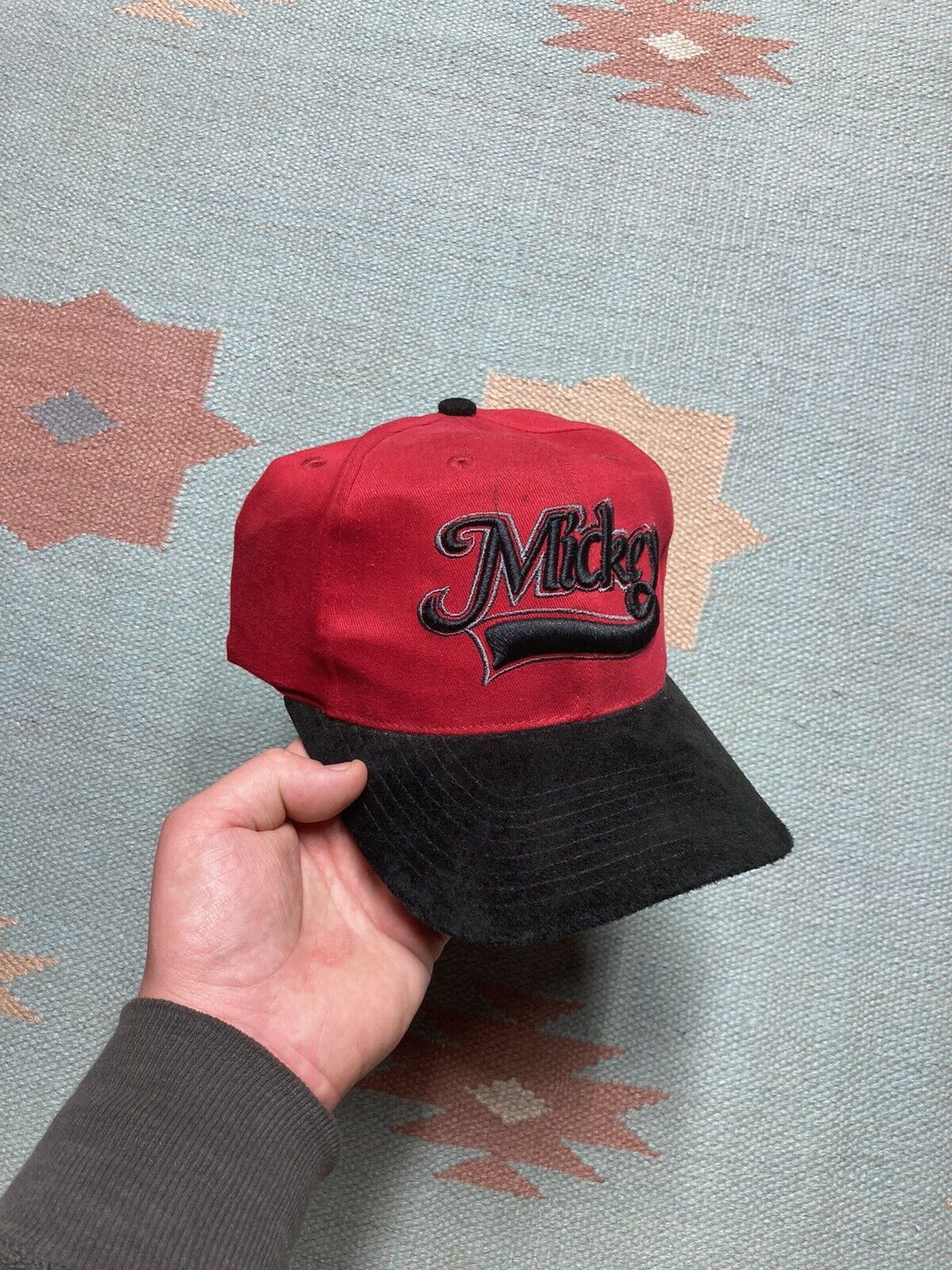 Disney × Vintage VTG hat Mickey Mouse Disney cartoon embroidered adjustable Size ONE SIZE - 1 Thumbnail