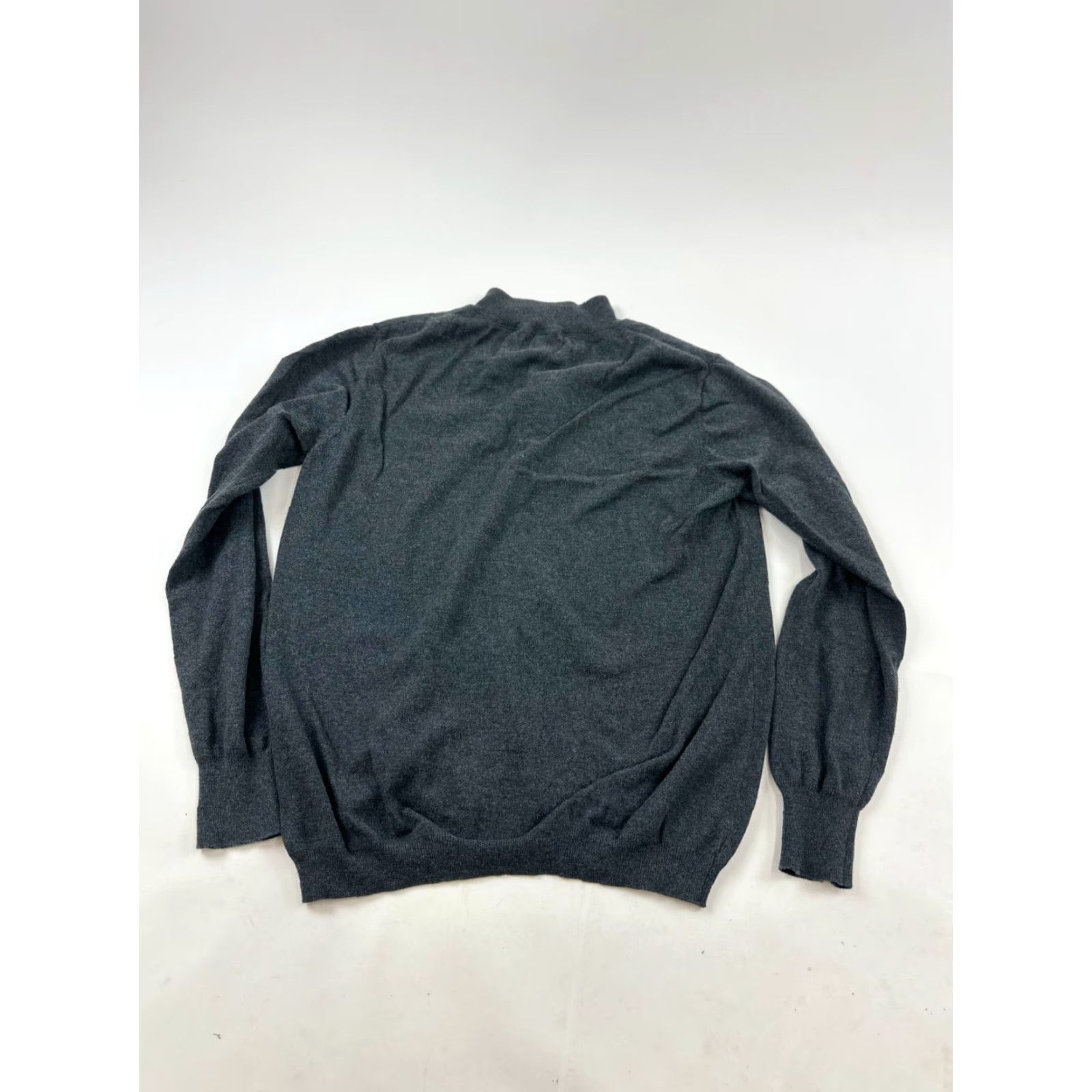 Vintage Linksoul Sweater Mens Medium Gray Cashmere Blend 1/4 Zip Pullover Mock Neck Long Sleeve Casual Winter Fall Mens Size US M / EU 48-50 / 2 - 2 Thumbnail