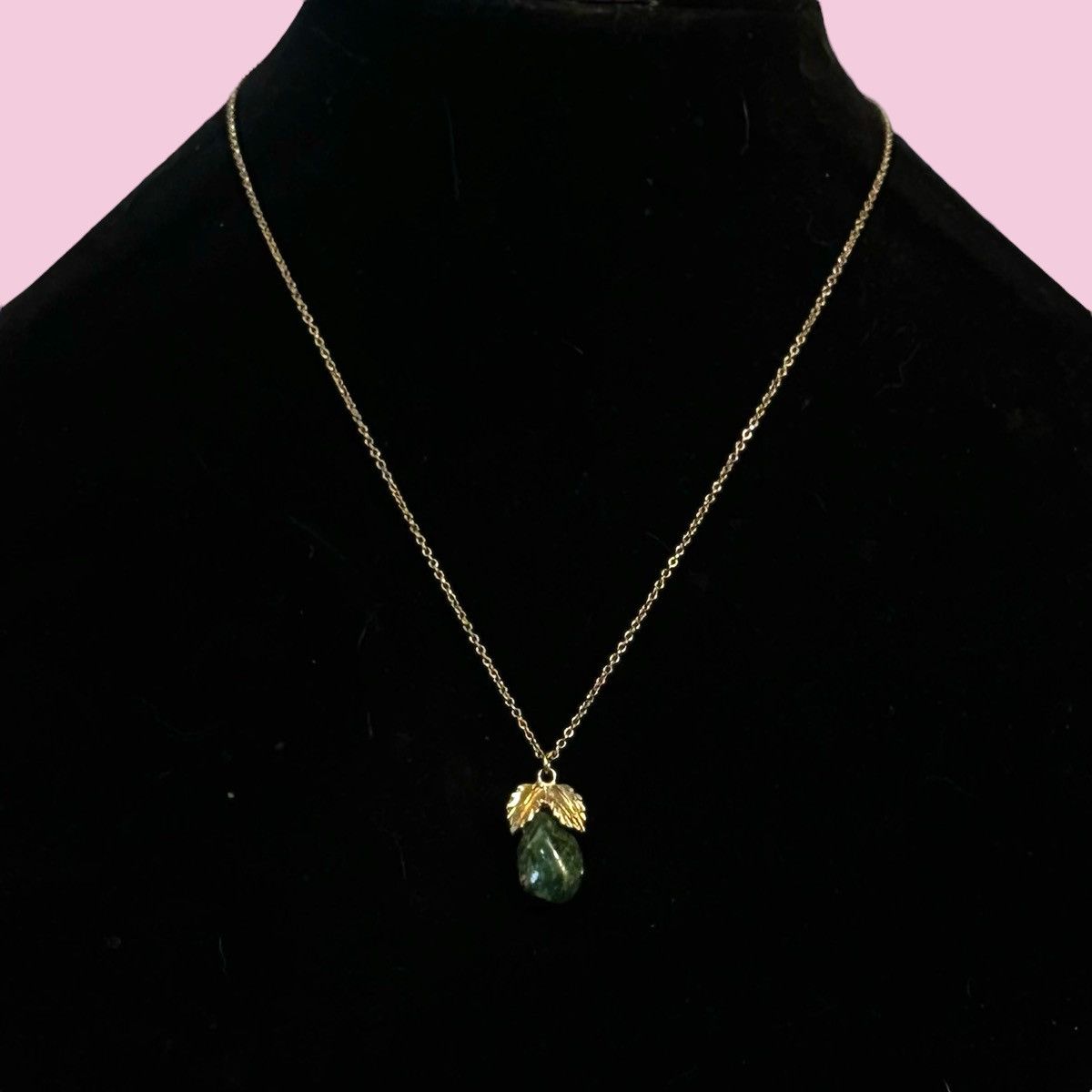 Vintage Vintage Moss Agate fruit pendant necklace Size ONE SIZE - 1 Thumbnail