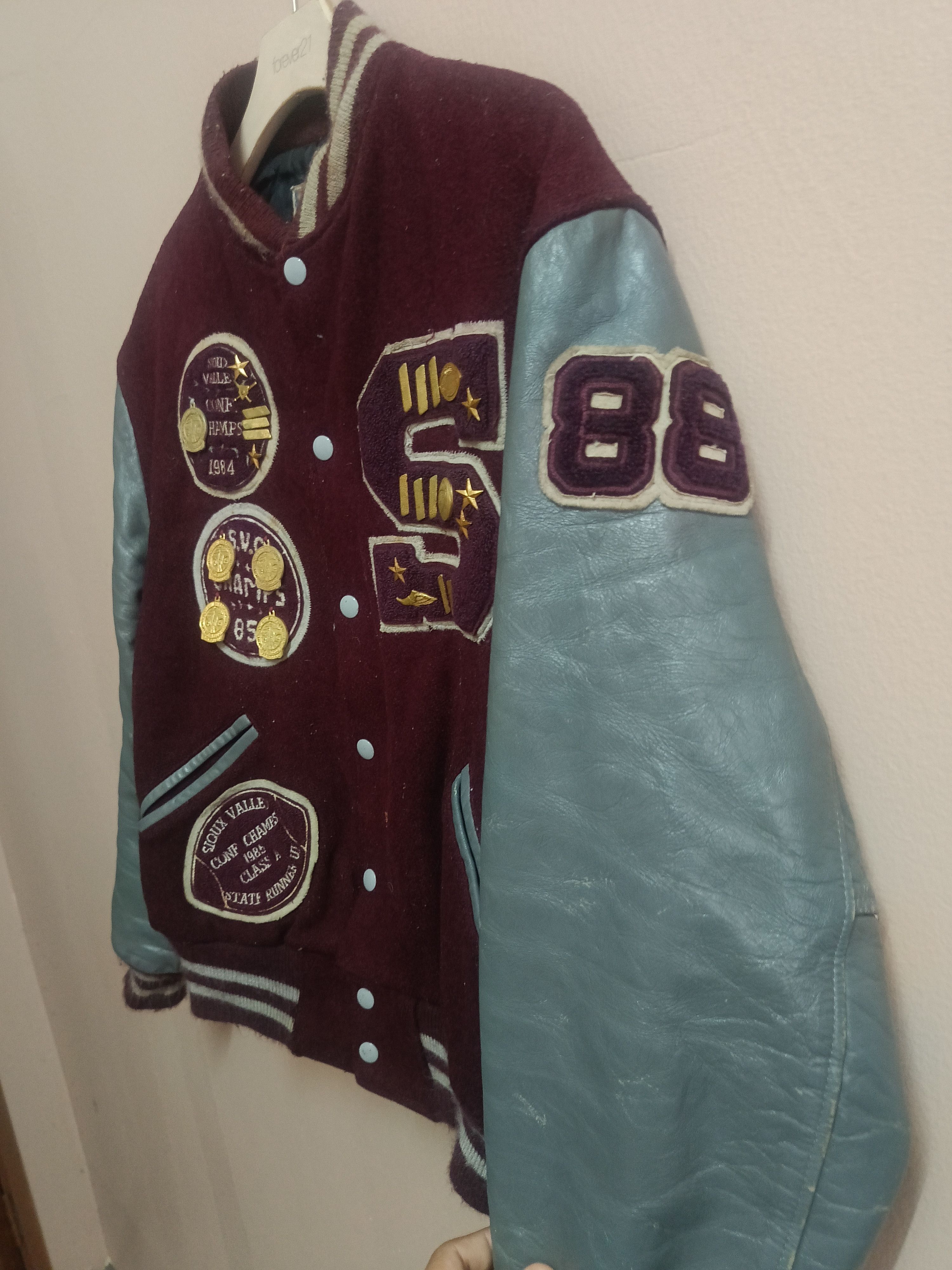 MLB × Vintage Rare Vtg 80s Letterman Varsity Jostens Trophy Jacket Size US M / EU 48-50 / 2 - 7 Thumbnail