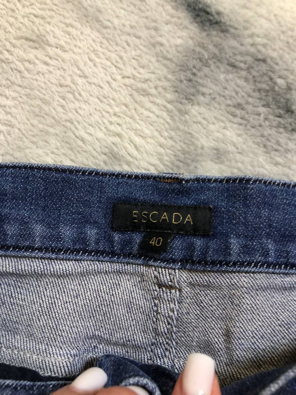 Escada Escada Blue Wide Leg Jeans Size 27" / US 4 / IT 40 - 2 Thumbnail
