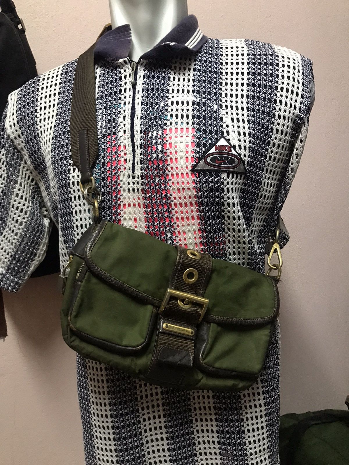 Prada × Vintage Authenrtic PRADA GREEN Shoulder Size ONE SIZE - 2 Thumbnail