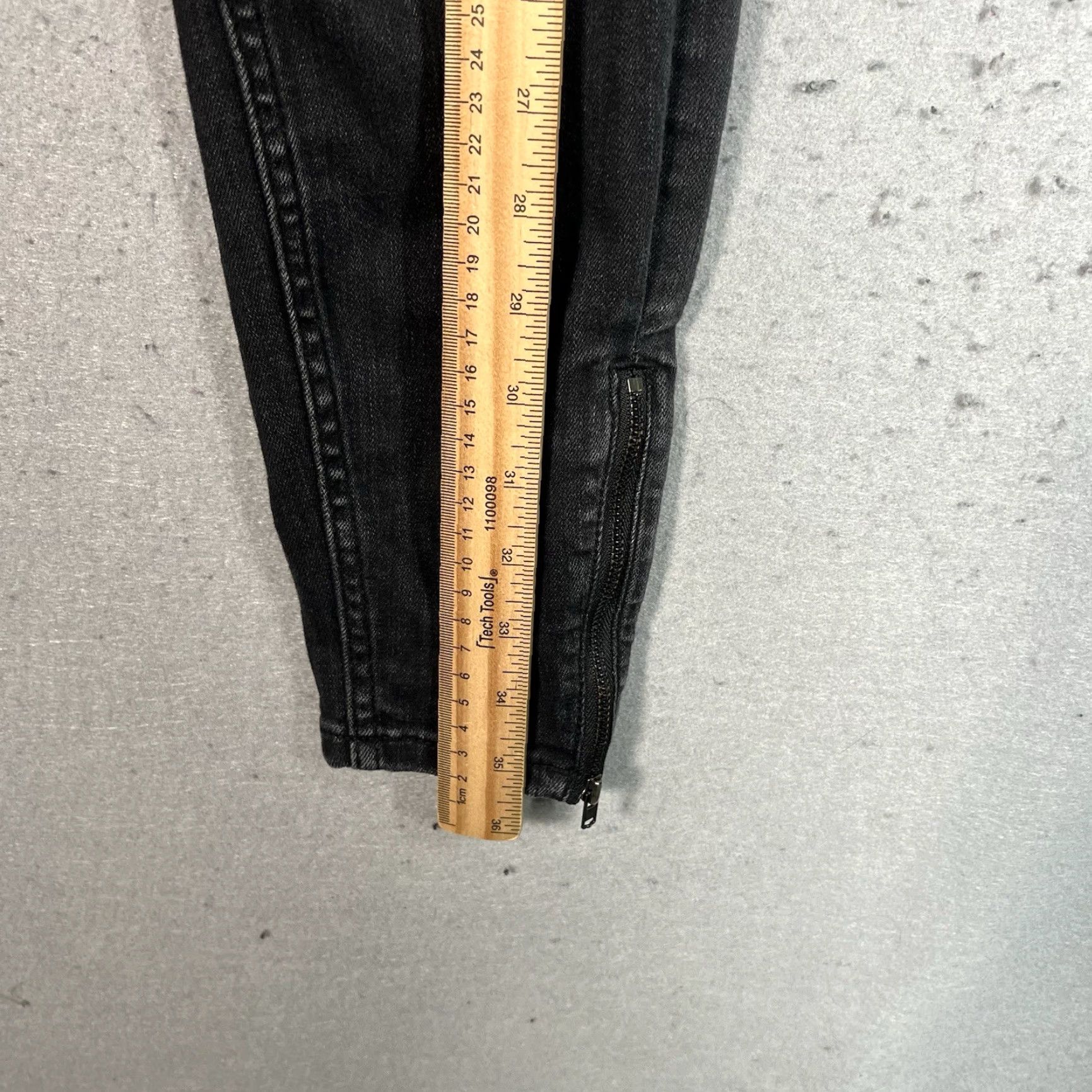 Vintage Pilcro & The Letterpress Jeans High-Rise Ankle Zip Denim Legging 27 Pockets Black 27 Slim Women Adult Womens Skinny Denim Vintage No N/A Size 27" / US 4 / IT 40 - 4 Thumbnail
