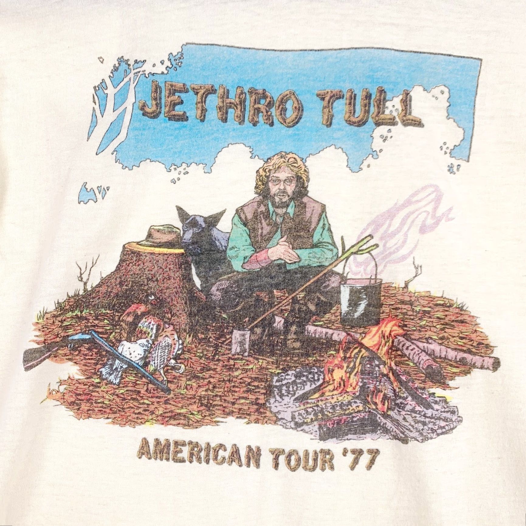 Vintage VINTAGE Jethro Tull American Tour Single Stitch Tee T-Shirt L White Mens Size US L / EU 52-54 / 3 - 2 Thumbnail