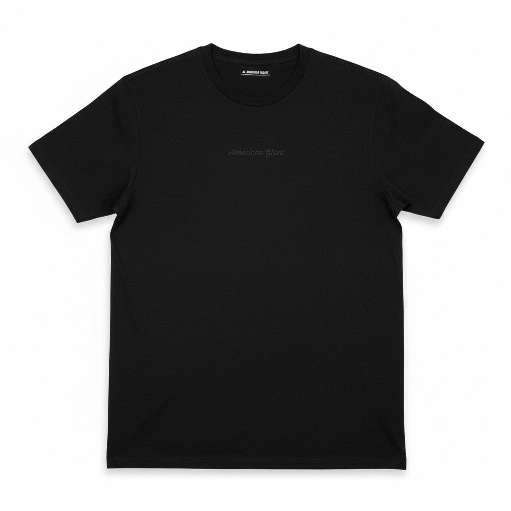 American Giant American Giant Black on Black Embroidered Logo T USA Size L Size US L / EU 52-54 / 3 - 1 Thumbnail