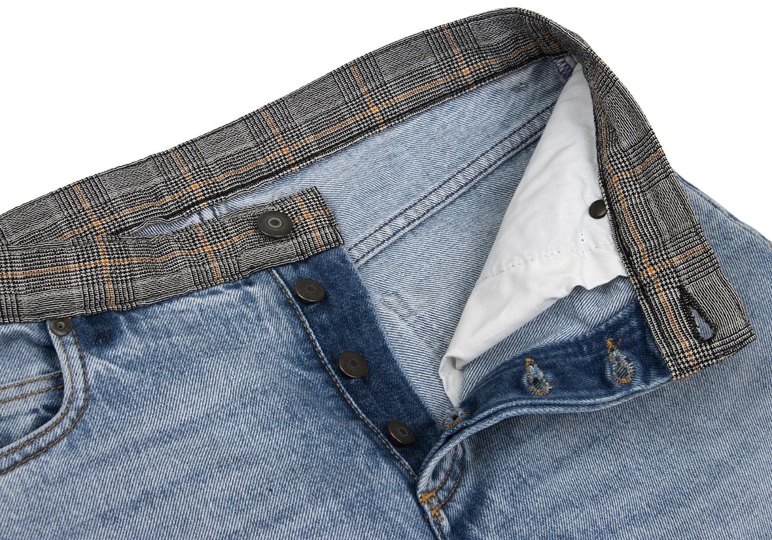 Maison Margiela Slim Reconstructed Denim Pants in Indigo Light Size US 30 / EU 46 - 4 Thumbnail