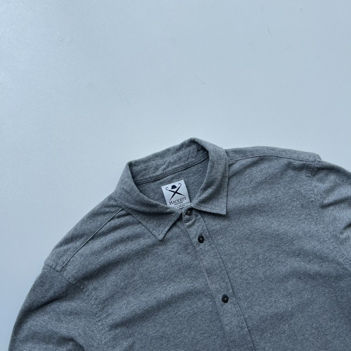 Hackett Hackett London Mayfair Balfour Cotton Button Ups Shirt Grey Size US XL / EU 56 / 4 - 2 Thumbnail