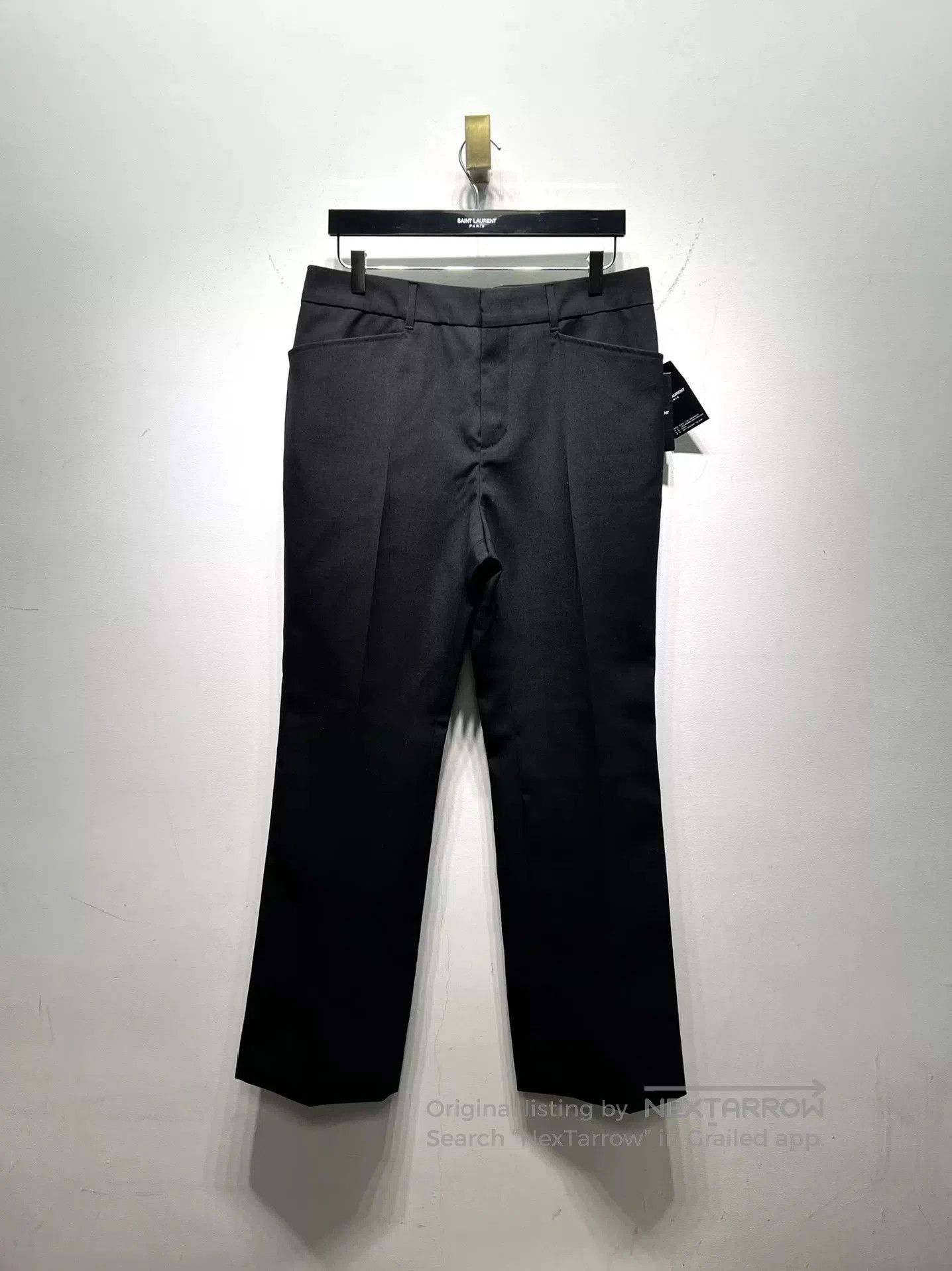 Saint Laurent Paris Saint Laurent Wool Wide-Leg Trousers. Size US 34 / EU 50 - 1 Thumbnail