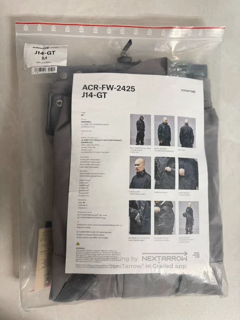 Acronym Acronym Gray windbreaker jacket Size US M / EU 48-50 / 2 - 5 Thumbnail