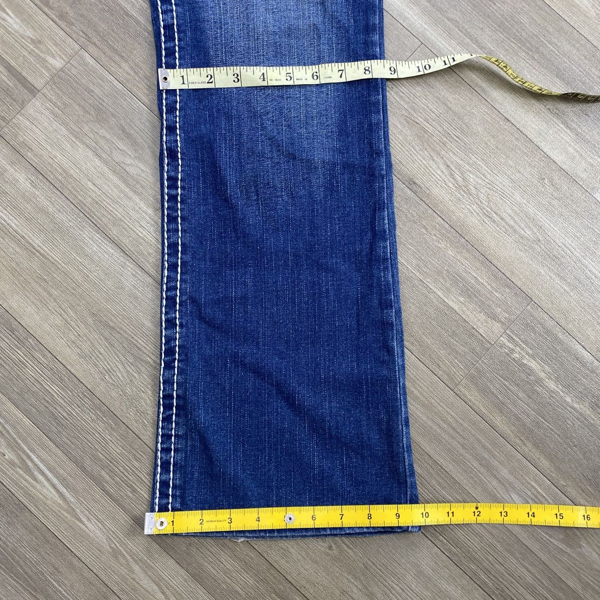 True Religion Vintage True Religion Billy Super T Distressed Flared Jeans Size US 32 / EU 48 - 18 Thumbnail