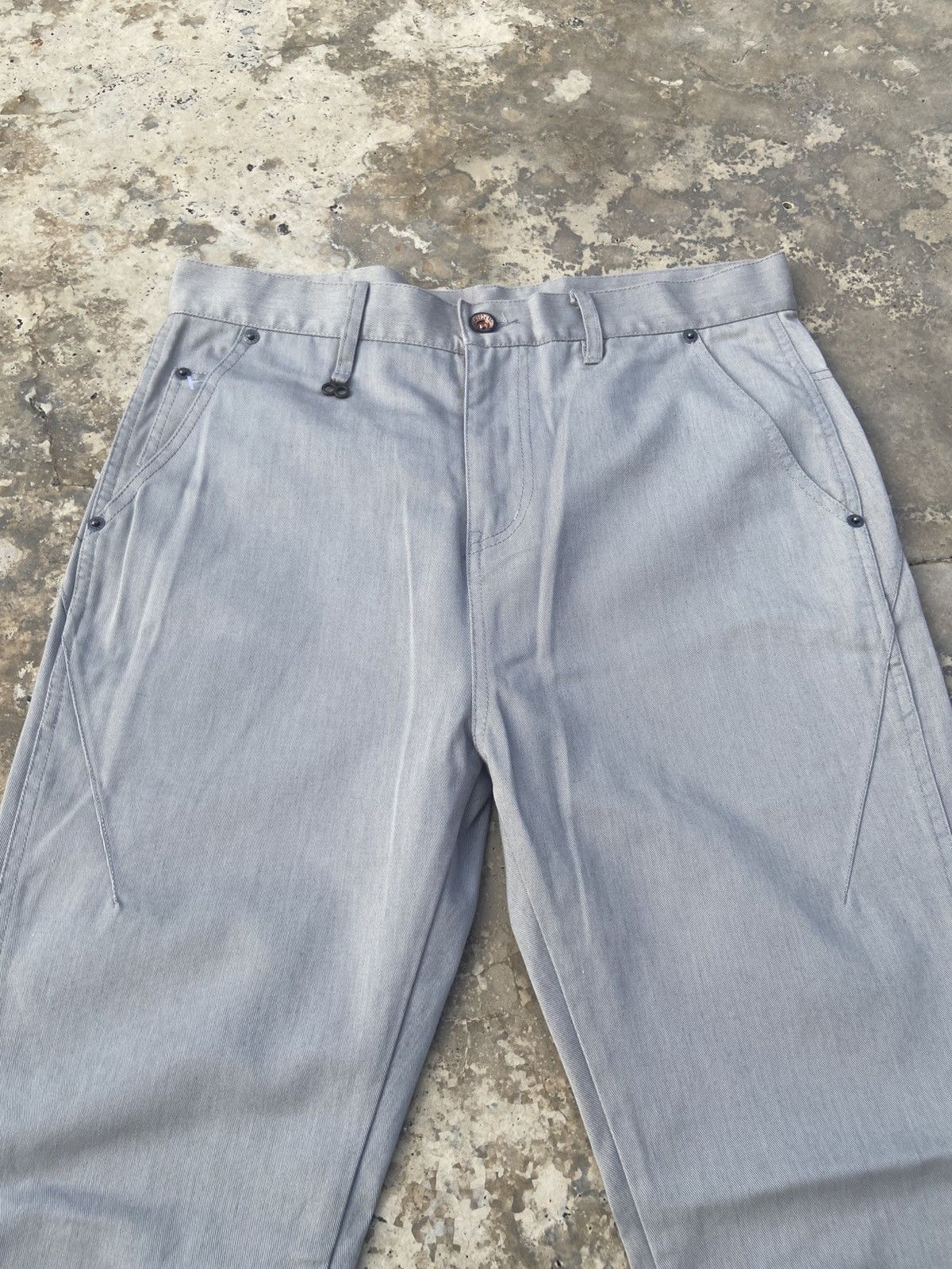 Japanese Brand PPFM BUCKLE BACK KHAKI STYLE PANT Size US 32 / EU 48 - 4 Thumbnail