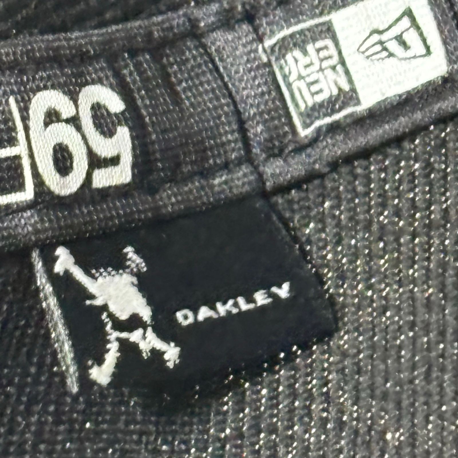 Oakley New Era x Oakley Fitted Cap 7 5/8 100% Black Wool Size ONE SIZE - 6 Thumbnail