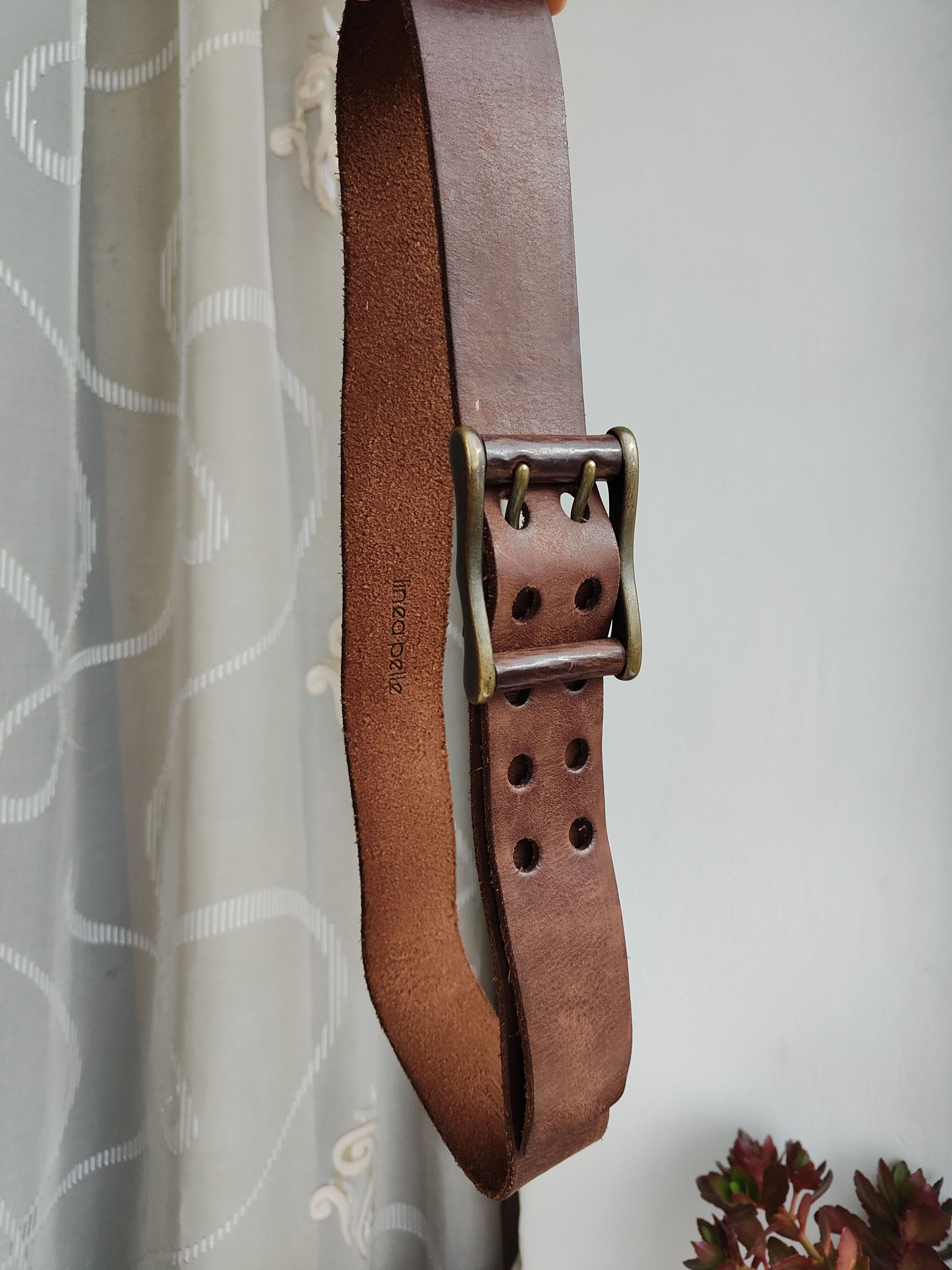 Linea Vintage Leather Belt Linea Pelle Genuine Leather Men's Belt Size ONE SIZE - 1 Thumbnail