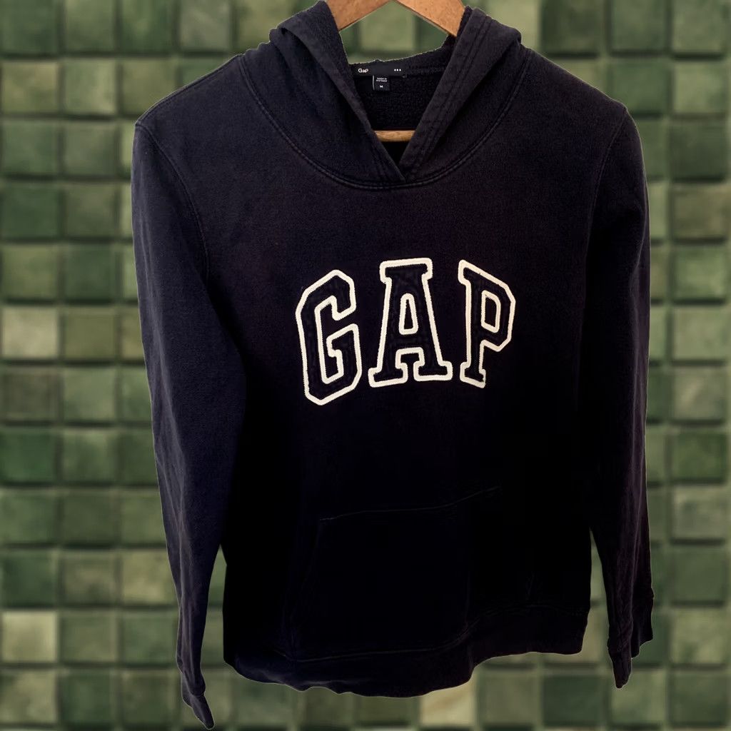 Gap VINTAGE? No. Gap Navy Blue/White Logo Hoodie Sweatshirt M Men/Boys Pullover Logo Sweatshirt Blue Mens Girls? 548 Size US M / EU 48-50 / 2 - 1 Thumbnail
