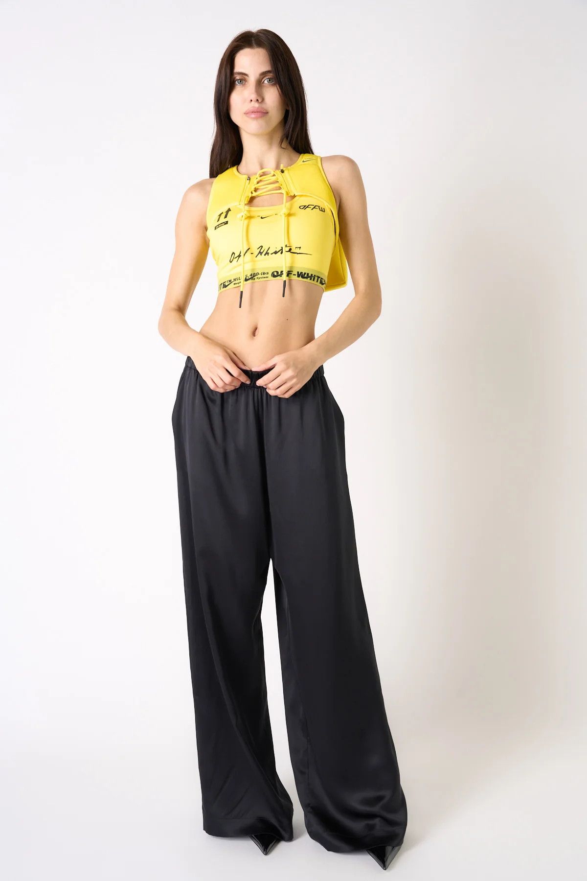 Nike × Off-White o1w1db10824 Cross Bib in Yellow Size XL / US 12-14 / IT 48-50 - 4 Thumbnail