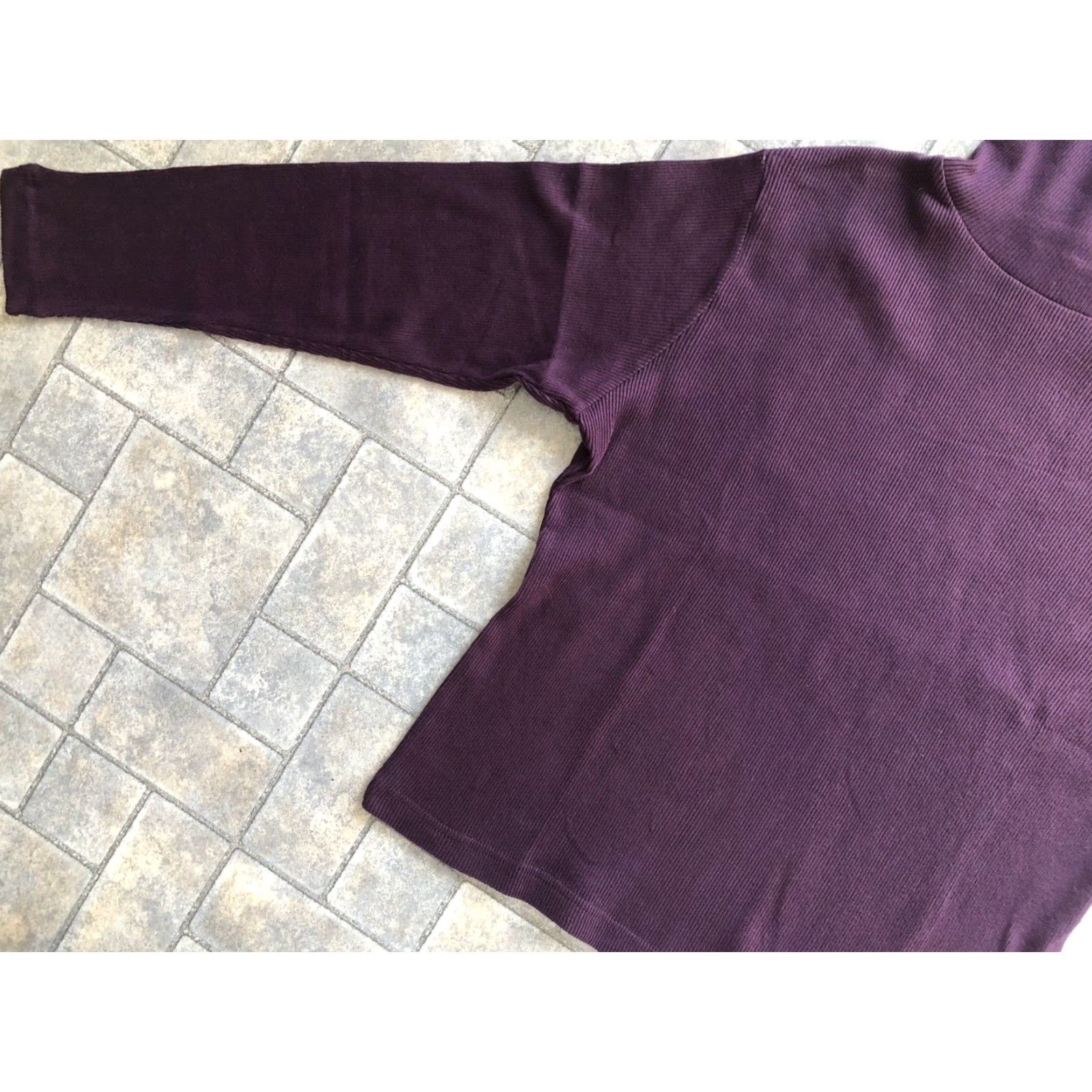 Vintage New Signature Expressions Women’s Turtleneck Sweater Purple Size XL 100% Cotton Size XL / US 12-14 / IT 48-50 - 5 Thumbnail