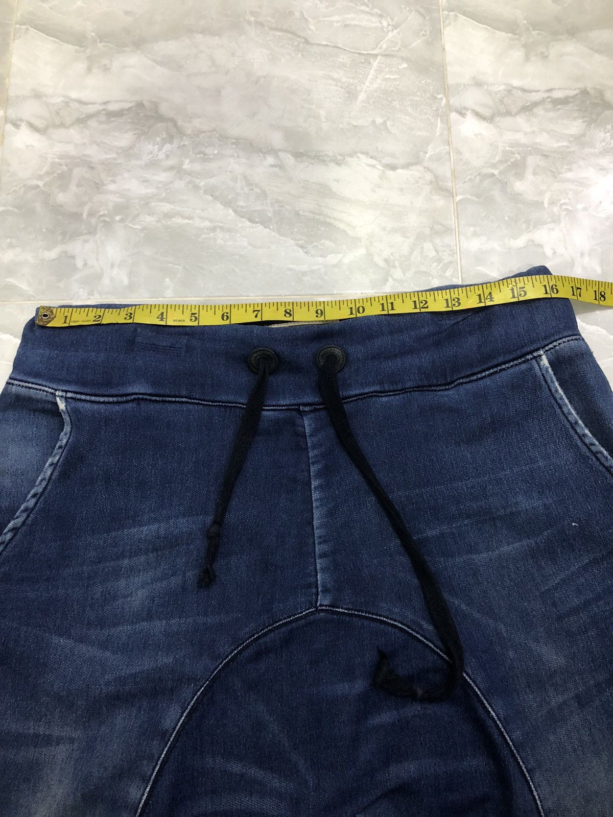 Zara Zara Man Drop Crotch Tapered Denim Joggers Size US 32 / EU 48 - 11 Thumbnail