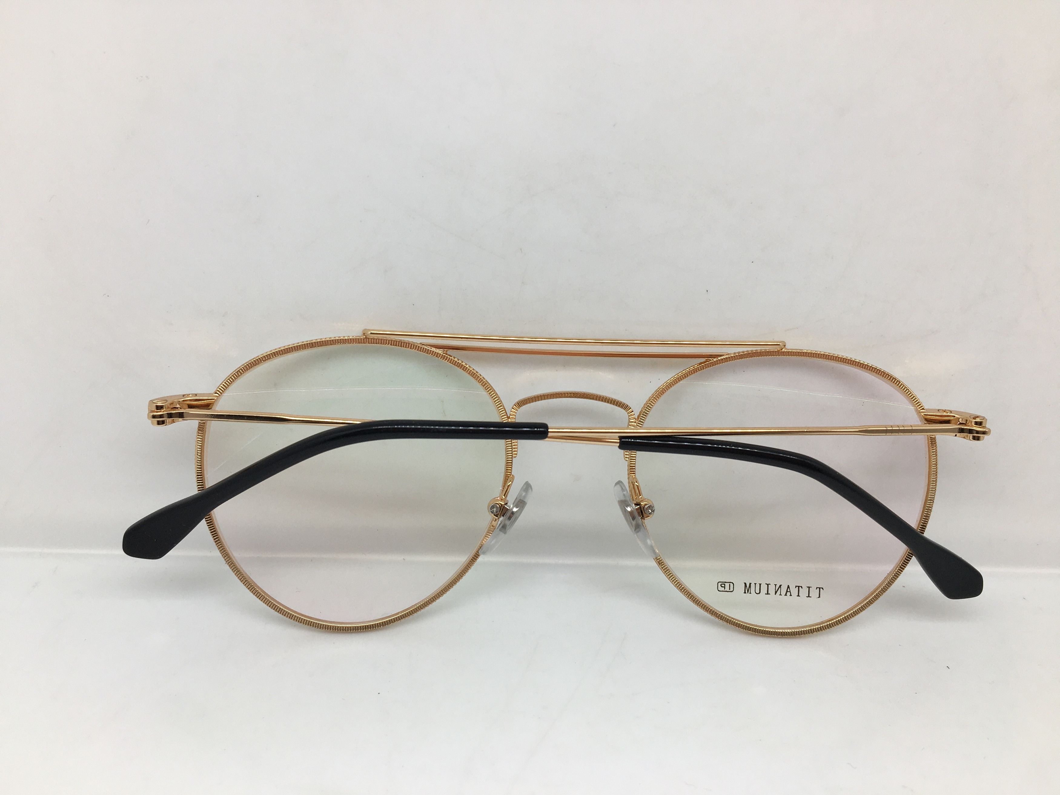 Other Gold Titanium Round Eyeglasses Frame GREAT GATSBY Size ONE SIZE - 6 Thumbnail