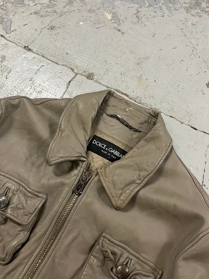 Dolce & Gabbana AW2006 Dolce & Gabbana Multi Pockets Cargo Grey Leather Jacket Size US M / EU 48-50 / 2 - 6 Thumbnail