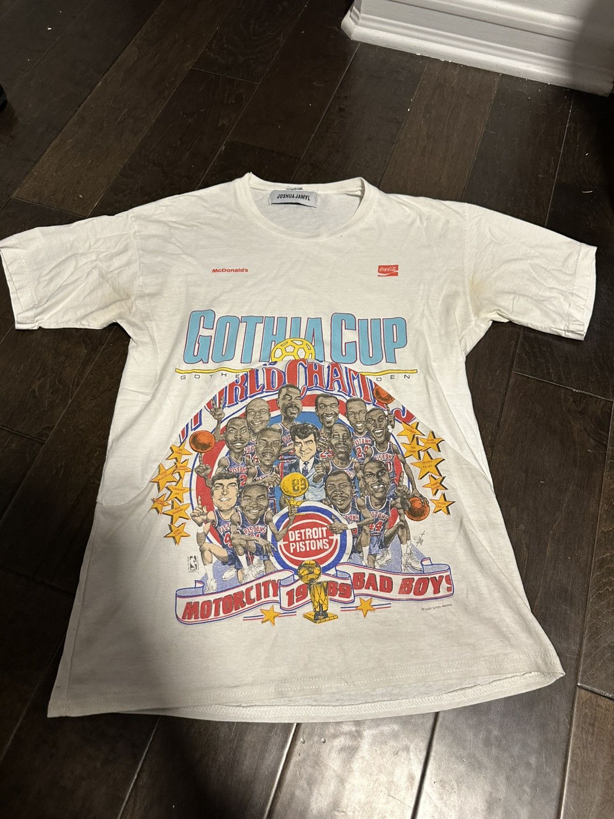 A$AP Rocky × AWGE Joshua Jamal Detroit Pistons Bad Boys Cut and Sewn Shirt L Size US L / EU 52-54 / 3 - 1 Thumbnail