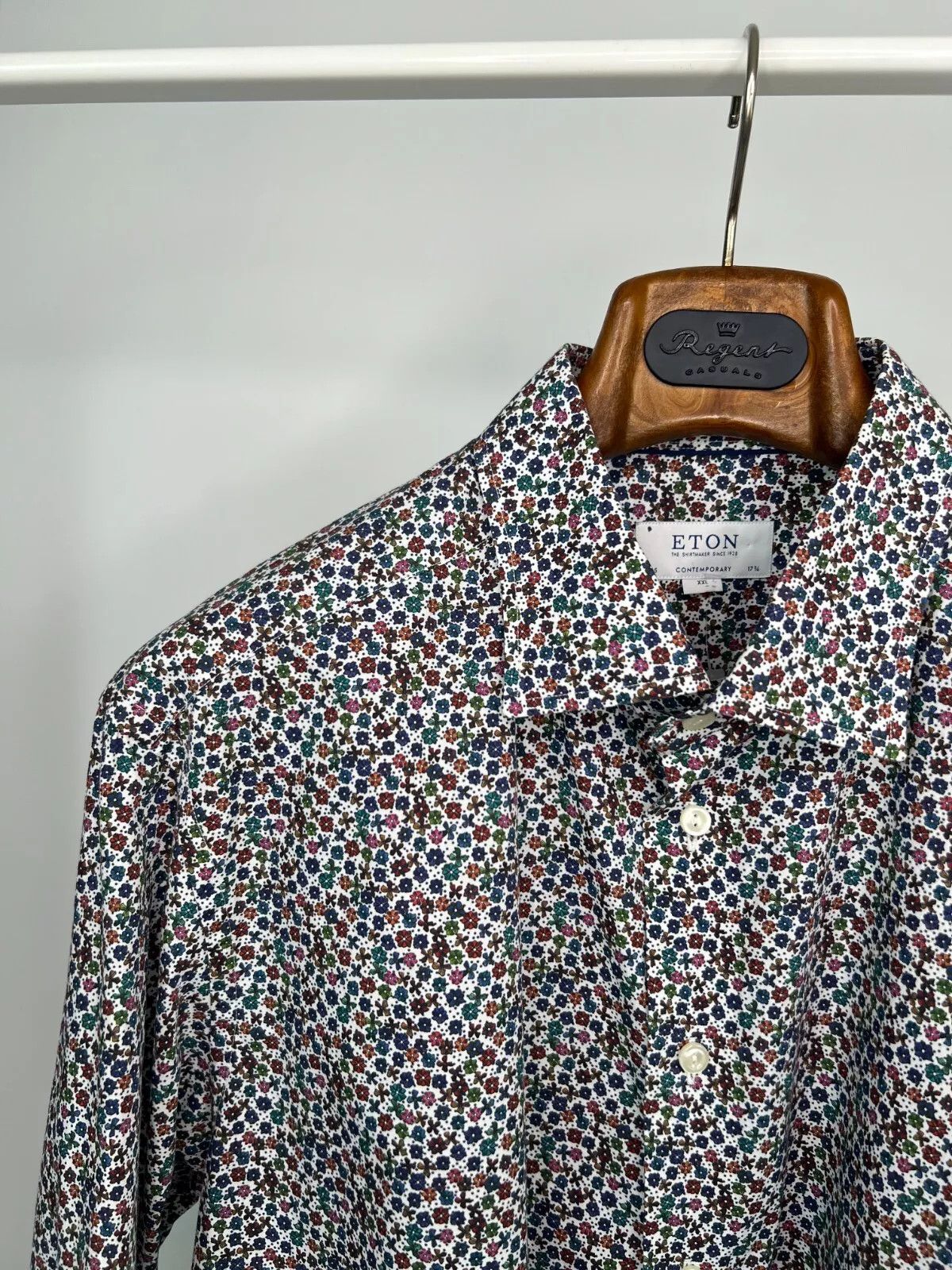Eton Eton Contemporary Men's Casual Shirt Multicolor Floral XXL Size US XXL / EU 58 / 5 - 3 Thumbnail