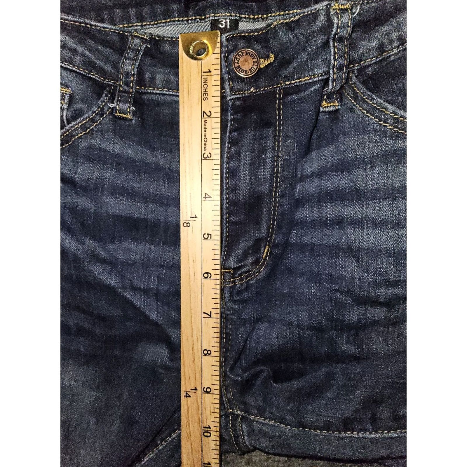 Vintage VINTAGE Judy Blue Relaxed Skinny Jeans Women's 31 Mid Rise Blue Stretch Preppy City 90s Distressed Pockets Zipper Button Logo Womens Size 24" / US 00 / IT 34 - 5 Thumbnail