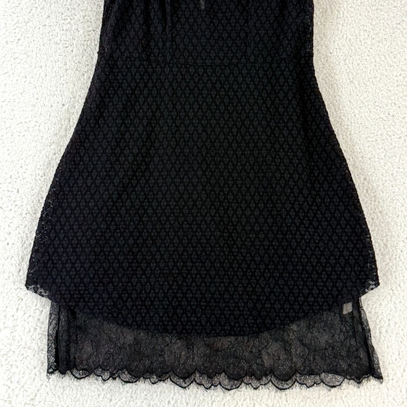 Free People Free People Intimately Mini Lace Slip Dress Womens M Black Layered Sleepwear Size M / US 6-8 / IT 42-44 - 3 Thumbnail